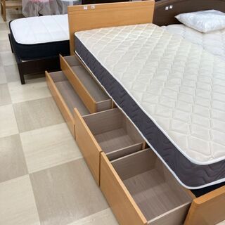 引き出し2段付シングルベッド