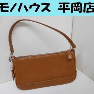  本物 COACH/コーチ ハンプトン 7785 レザー キャメ...