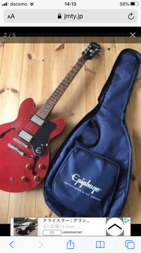 エピフォン セミアコ レッド 赤 Epiphone DOT CHセミアコースティック