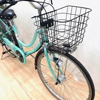 FLOATMIX　シティサイクル　自転車　26インチ　6段　荷台付き