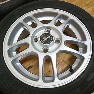 ガリ無し 社外アルミ付き 夏タイヤ165/55R14 スティングレーやムーヴ 