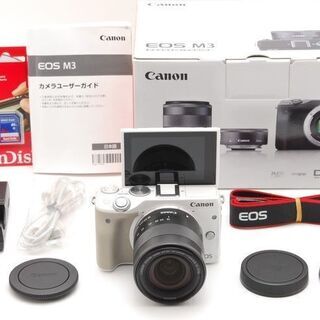 ◇極上美品＆自撮り＆スマホ転送◇キヤノン EOS M3 レンズキット