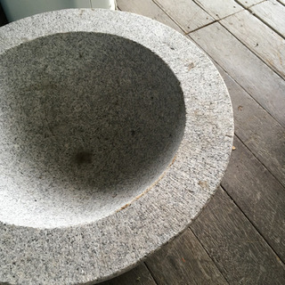 餅つき　石臼　焼杉うす台　セット　お正月　