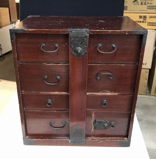 c832 時代箪笥 小箪笥 傷みあり タンス 古い 箪笥 家具 古民具 古道具