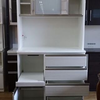 【店舗同時販売中】　ＮＩＴＯＲＩ　ニトリ　ポスティア１００ＫＢ　2枚スライド扉キッチンボード