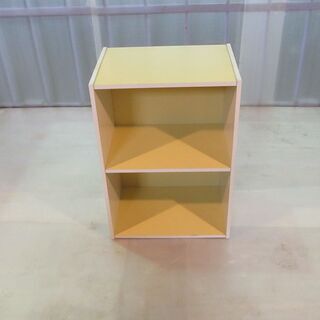 カラーボックス：合板素材・ウッドカラー＋白