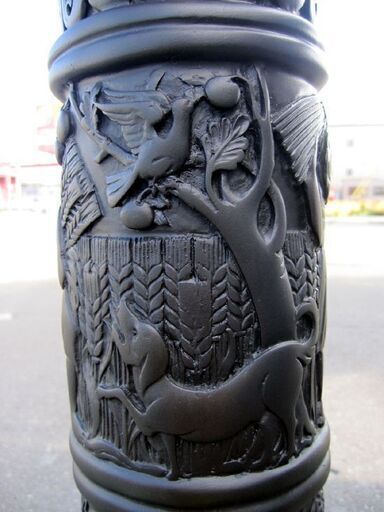 花台 置物 インテリア オブジェ 柱型 黒/ブラック 高さ102cm 洋風 飾り