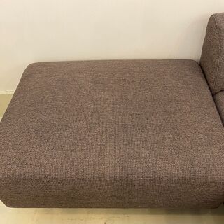 ソファ フランフラン Francfranc 3人掛け 茶 オットマン付き 中古品