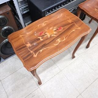 [木製家具] 猫足テーブル メーカー不明 D33.5×W56×H...