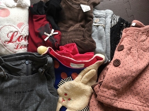 子供服９０女の子４１点秋冬ミキハウスなど ぷよぷよおなか 長岡京のキッズ用品 子供服 の中古あげます 譲ります ジモティーで不用品の処分