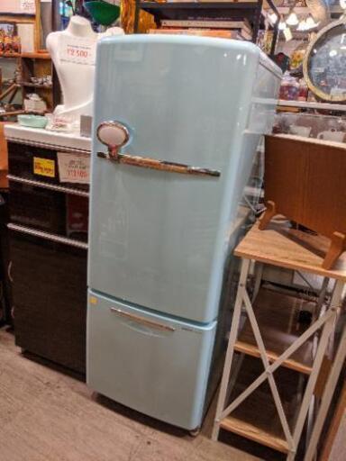 【売約済み】デザイン家電　冷蔵庫　ナショナル　National　ウィル　Will Fridge 　レトロ　ノスタルジック　ターコイズ