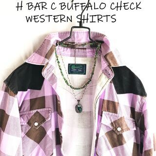 H BAR C BUFFALO CHECK WESTERN SH...