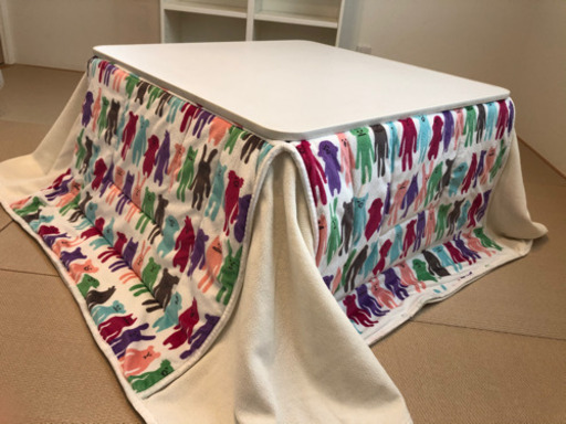ニトリ こたつ 可愛いこたつ布団付き 天板リバーシブル ミニオン 雀宮の家具の中古あげます 譲ります ジモティーで不用品の処分