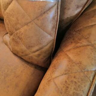RELAX FORM　３人掛けソファ　コロンバス　リラックスフォーム　キャメル　レトロ　2.5シーター