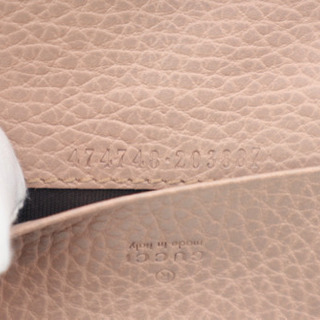 《GUCCI プチマーモント カードケース ピンクベージュ》 Aランク 送料無料