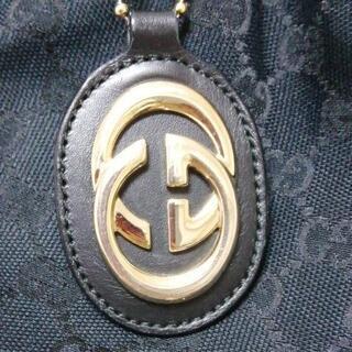 GUCCI グッチ 黒 手提げバッグ GGキャンバス ショルダーバッグ