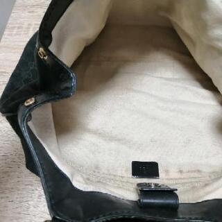 GUCCI グッチ 黒 手提げバッグ GGキャンバス ショルダーバッグ