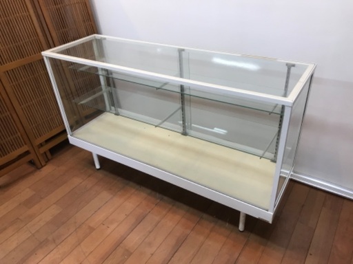 タテヤマ ガラスショーケース 横型 後ろ扉 店舗 展示