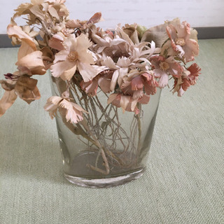 【ネット決済】ガラス花瓶のアートフラワーセット