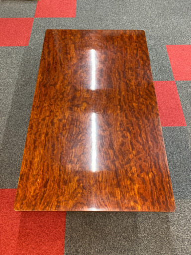 高級 無垢 テーブル/木製 一枚板/机/座卓/幅151×奥89.5×高32