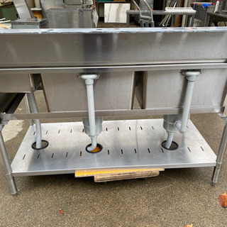 2槽シンクゴミ籠付き　1460x700x990