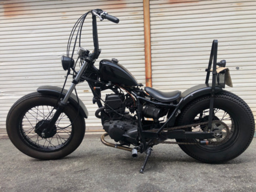 TW200カスタム　キック付き　リジッドサス