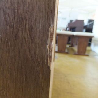 旭川家具◆上ケ嶋木工◆ライティングビューロー　デスク　机　天然木　北海道　インテリア　USED