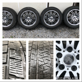 値下げ スタッドレタ付きアルミホイール4本 215/60R17