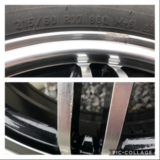 値下げ スタッドレタ付きアルミホイール4本 215/60R17