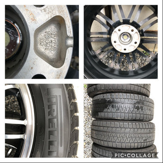 値下げ スタッドレタ付きアルミホイール4本 215/60R17