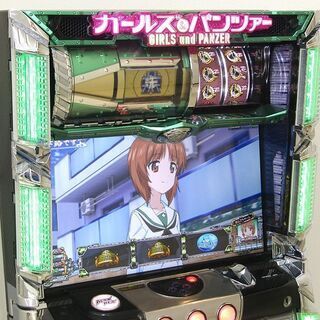 パチスロ実機 ガールズ&パンツァー コイン不要機付き-