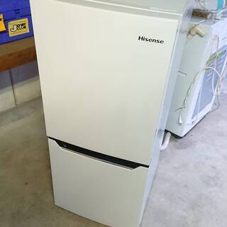 【美品・使用少】ハイセンス 2ドア冷凍冷蔵庫 130L パールホ...