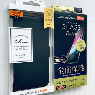 新品 iPhone SE2 8 7 耐衝撃 ソフトレザー 手帳型...