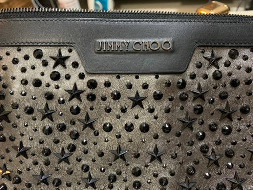 ▼Jimmy Choo /スタースタッズ　 レザークラッチDEREK