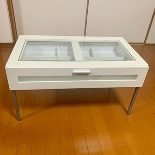 イケア IKEA MAGIKER コーヒーテーブル うう ガラストップ