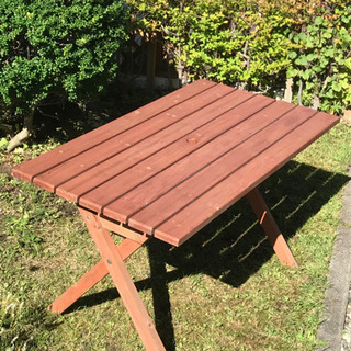ガーデンテーブル　木製117×65cm
