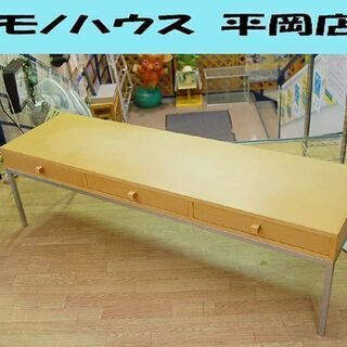 配達可【木製テーブルベンチ】クリーニング済み【管理番号10610】