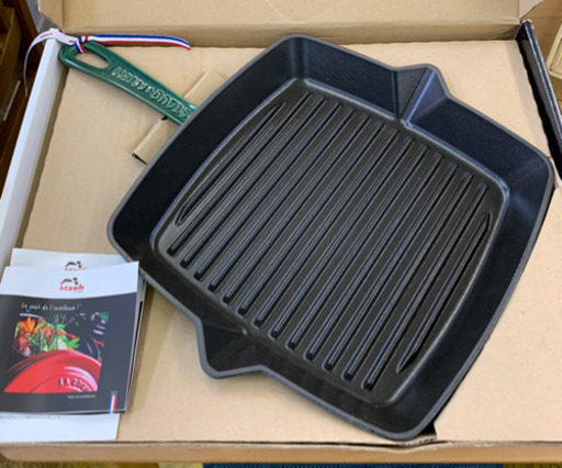 廃盤希少】アメリカングリル ストウブ/staub 30cm角型フライパン
