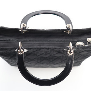 Dior/ナイロントートバッグ》Aランク カナージュ Diorロゴチャーム 美