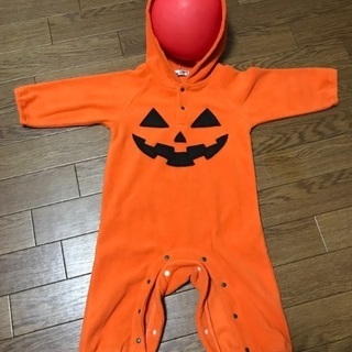 ハロウィン かぼちゃ ロンパース 90cm