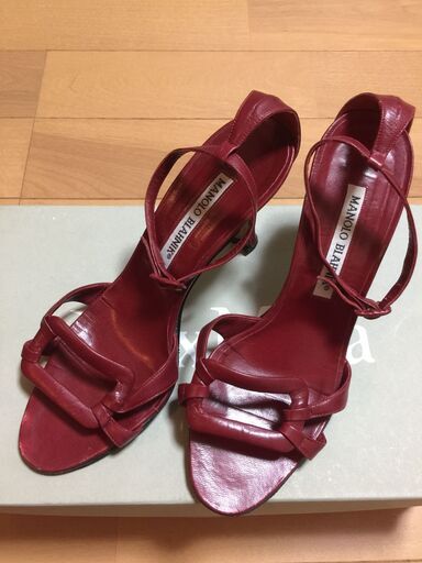 超高級ブランド　MANOLO BLAHNIK　レザーパンプス　サンダル