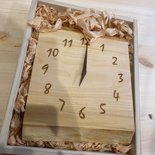 【新品】無垢の木 壁掛け時計 
