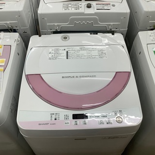 SHARP全自動電気洗濯機5.5kg ES-G55PC-P除菌・清掃済み SHARP全自動電気洗濯機5.5kg ES-G55PC-P除菌・清掃済み SHARP