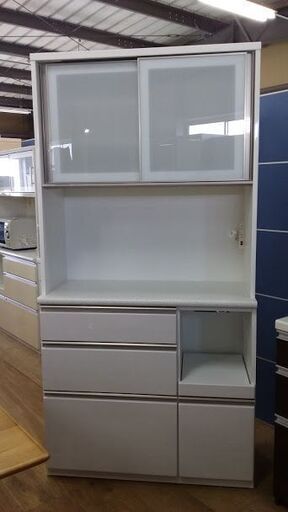 【店舗同時販売中】　ＮＩＴＯＲＩ　ニトリ　アルミナ２　１００ＫＢ　2枚スライド扉キッチンボード