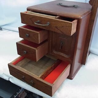 骨董品 裁縫箱 小引き出し レトロ アンティーク 和裁箱 昭和 コレクション 木箱 針箱 札幌 東区