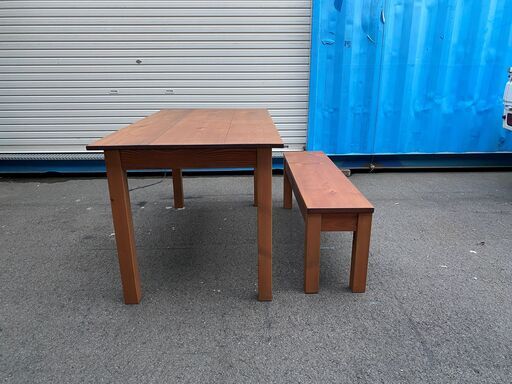 ダイニングテーブル テーブル 作業台 茶 木製テーブル 中古品