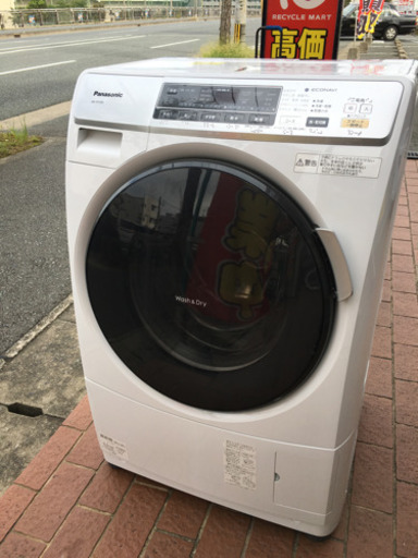 2013年製 Panasonic 6.0kg/3.0kgドラム洗濯乾燥機 NA-VD120L ECONAVI エコナビ パナソニック プチドラム