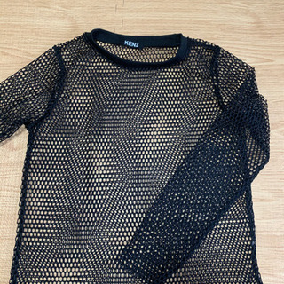 編み編み長袖 ブラック
