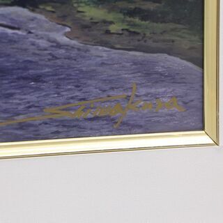 版画　シルクスクリーン　村のオーケストラ　<アジア・カッツ> 額装 Amazon | ジン・シマクラ 「サンセットブルーバード」 海 絵画