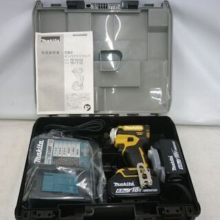 未使用 充電式インパクトドライバ makita TD171DGX FY 18V 6Ah  マキタ フレッシュイエロー 限定色 電動工具 バッテリ 充電器付き